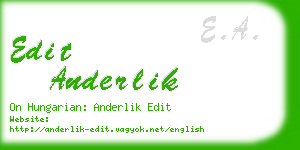 edit anderlik business card